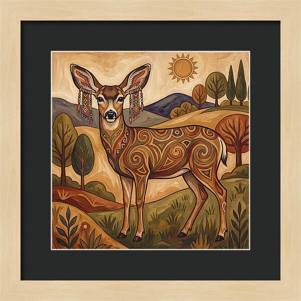 Mule Deer Folk Art