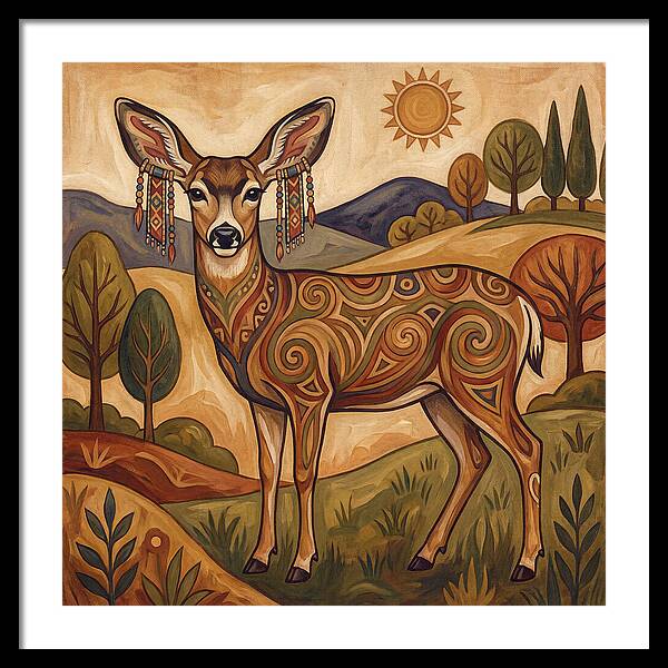 Mule Deer Folk Art