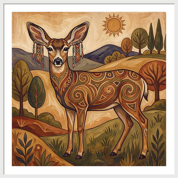 Mule Deer Folk Art