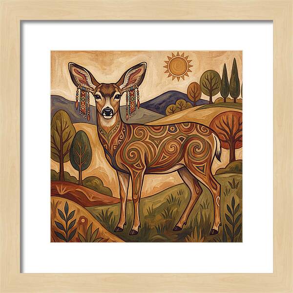 Mule Deer Folk Art