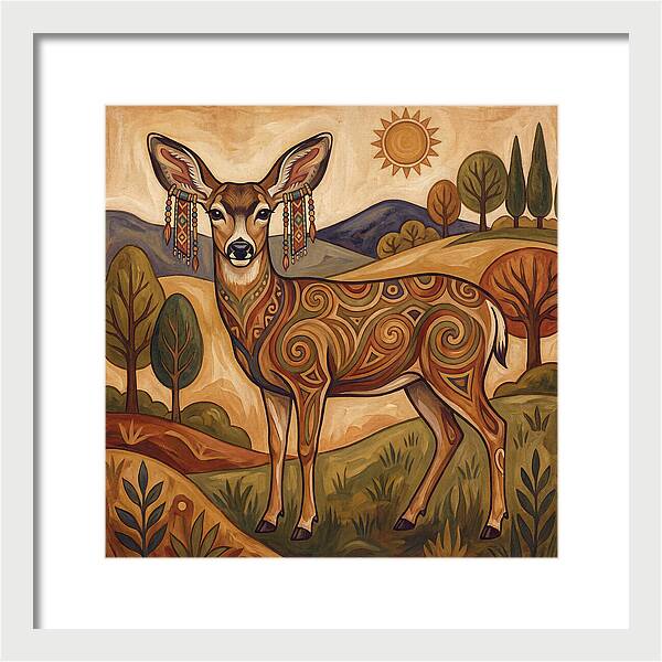 Mule Deer Folk Art