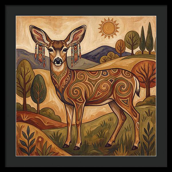 Mule Deer Folk Art
