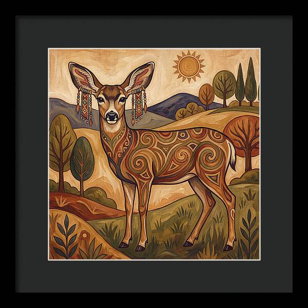 Mule Deer Folk Art