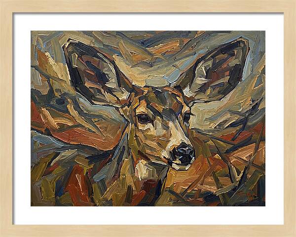 Mule Deer In Expressionist Style