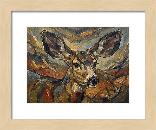 Mule Deer In Expressionist Style