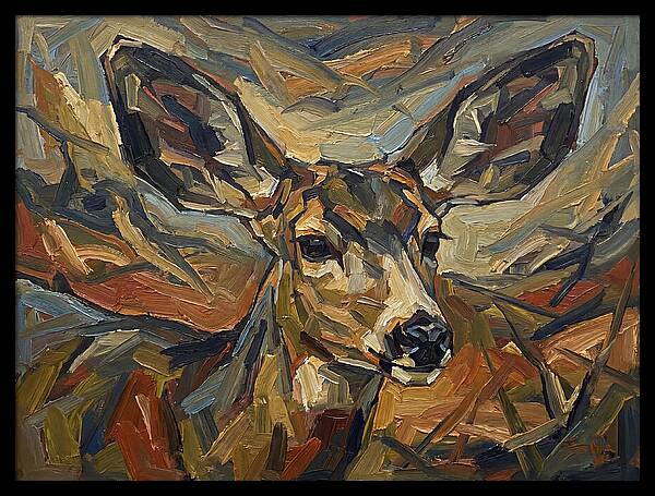 Mule Deer In Expressionist Style