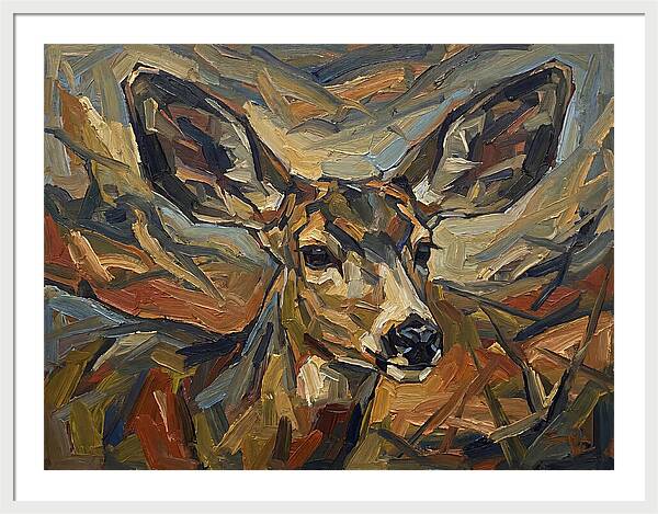 Mule Deer In Expressionist Style