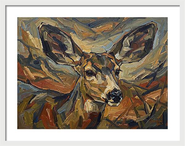 Mule Deer In Expressionist Style