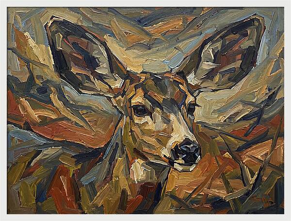 Mule Deer In Expressionist Style