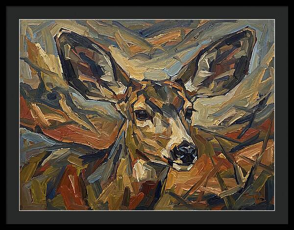Mule Deer In Expressionist Style