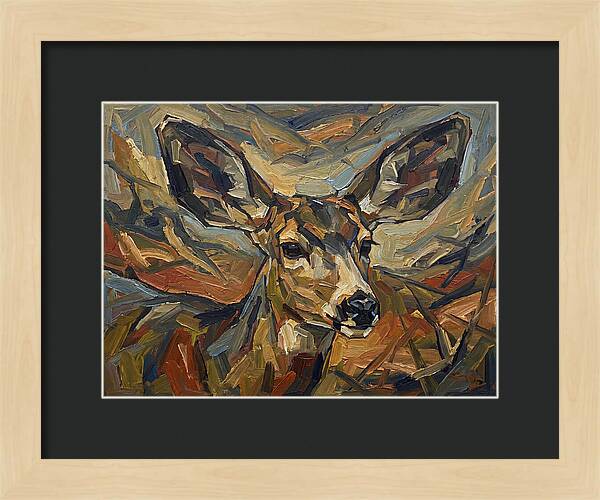 Mule Deer In Expressionist Style