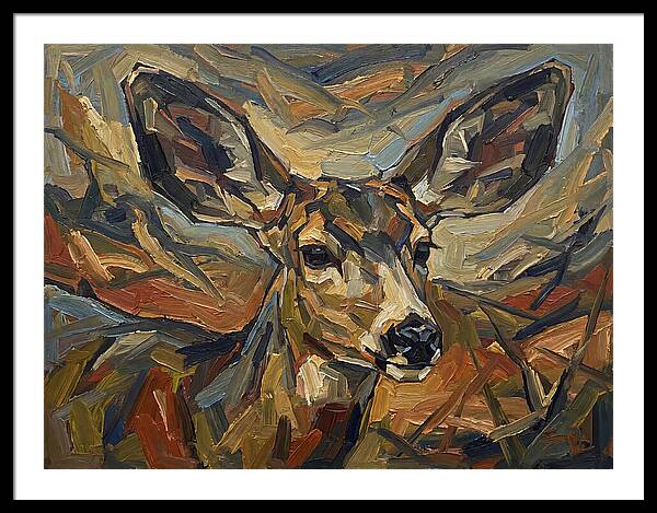 Mule Deer In Expressionist Style