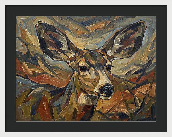 Mule Deer In Expressionist Style