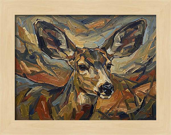 Mule Deer In Expressionist Style