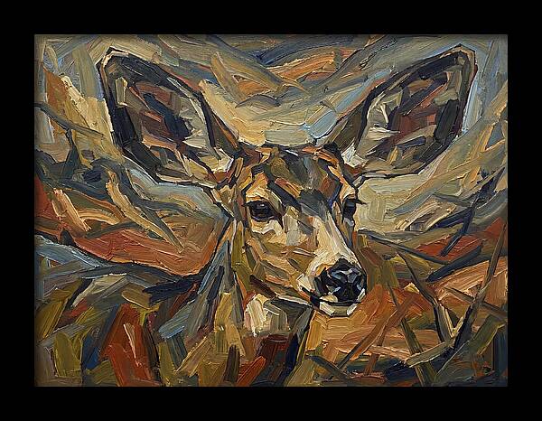 Mule Deer In Expressionist Style