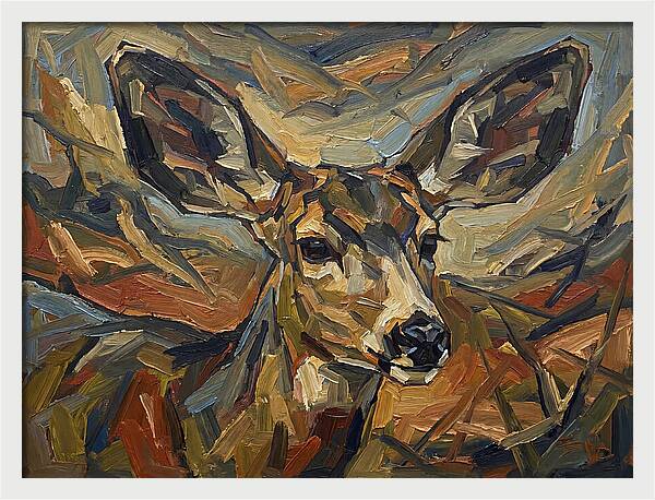 Mule Deer In Expressionist Style