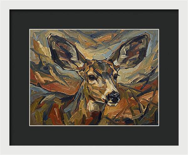 Mule Deer In Expressionist Style