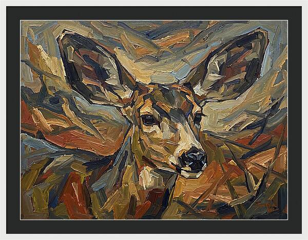 Mule Deer In Expressionist Style