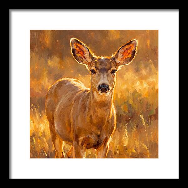 Mule Deer In Golden Light