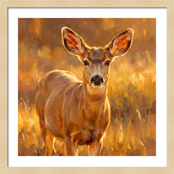 Mule Deer In Golden Light