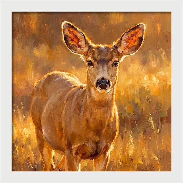 Mule Deer In Golden Light