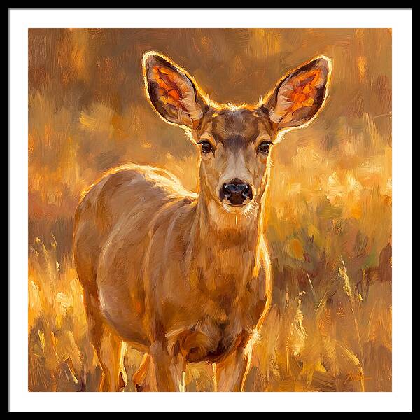 Mule Deer In Golden Light