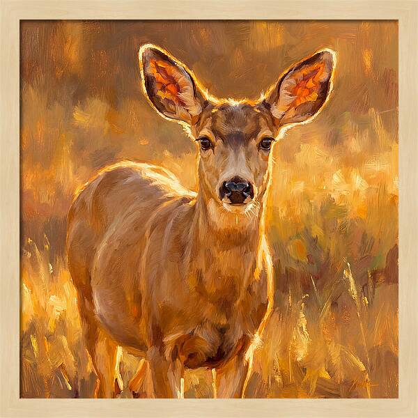 Mule Deer In Golden Light