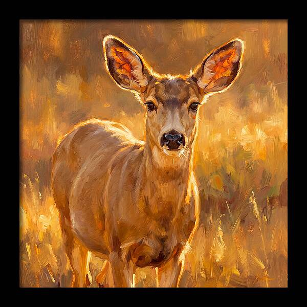 Mule Deer In Golden Light