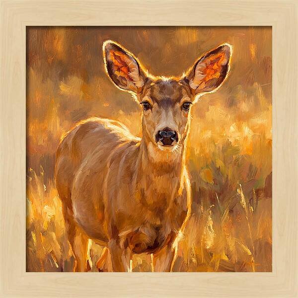 Mule Deer In Golden Light