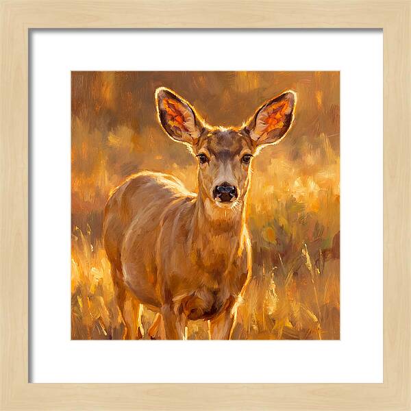 Mule Deer In Golden Light