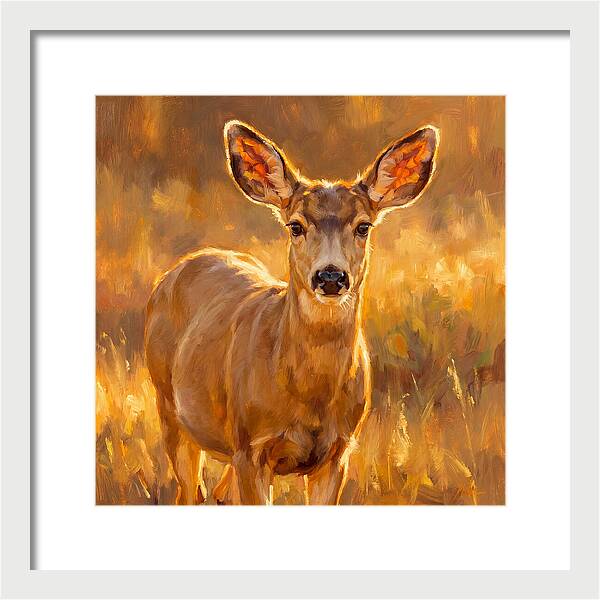 Mule Deer In Golden Light