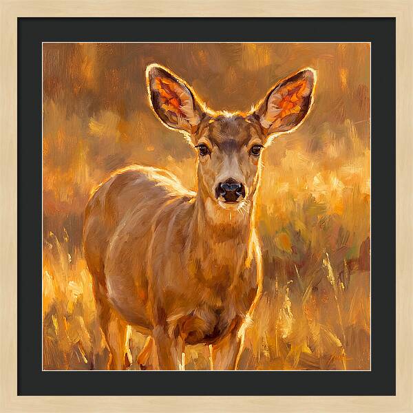 Mule Deer In Golden Light