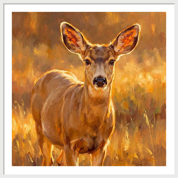 Mule Deer In Golden Light