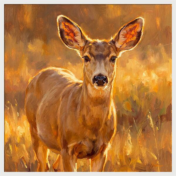 Mule Deer In Golden Light
