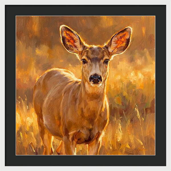 Mule Deer In Golden Light