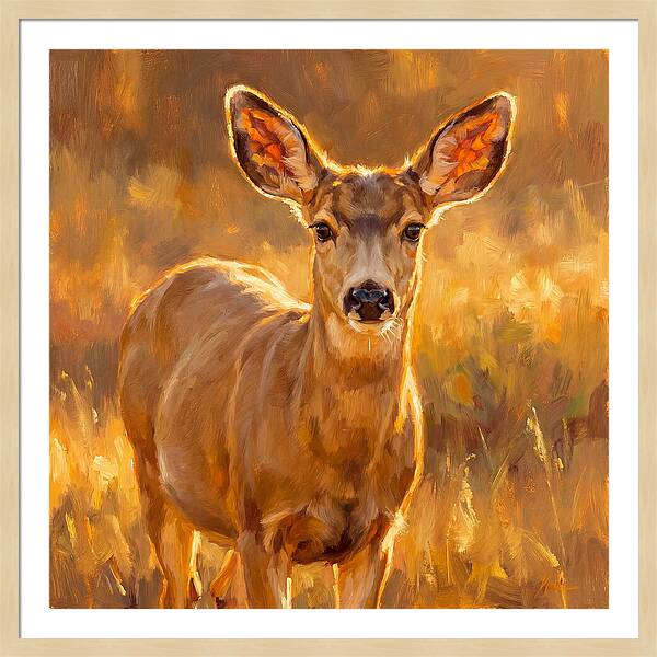 Mule Deer In Golden Light