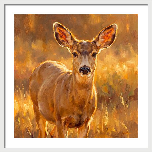 Mule Deer In Golden Light