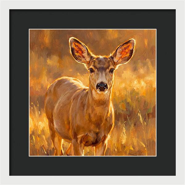 Mule Deer In Golden Light
