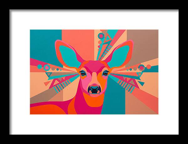 Mule Deer In Vibrant Colors