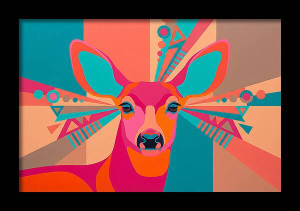 Mule Deer In Vibrant Colors
