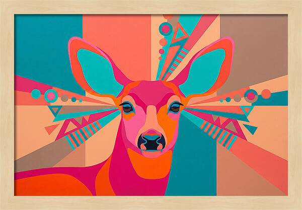 Mule Deer In Vibrant Colors