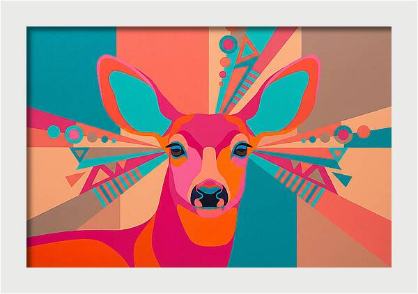 Mule Deer In Vibrant Colors