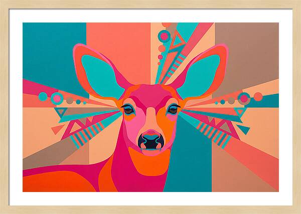 Mule Deer In Vibrant Colors