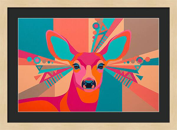 Mule Deer In Vibrant Colors