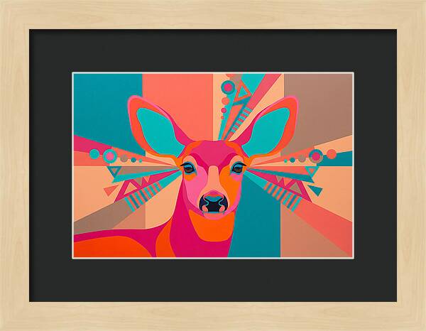 Mule Deer In Vibrant Colors