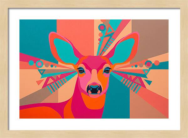 Mule Deer In Vibrant Colors