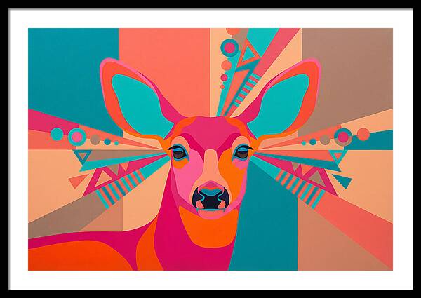 Mule Deer In Vibrant Colors