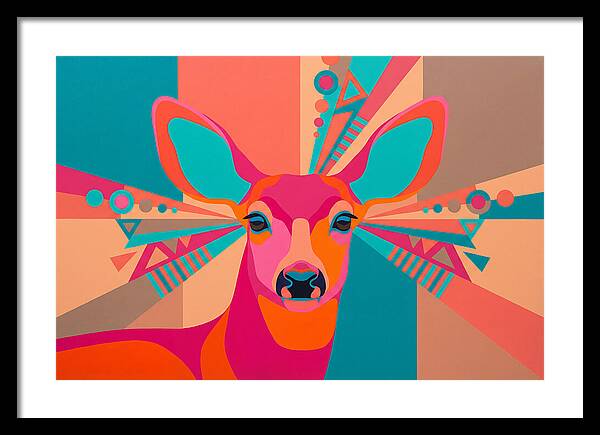 Mule Deer In Vibrant Colors