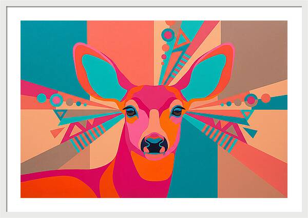 Mule Deer In Vibrant Colors
