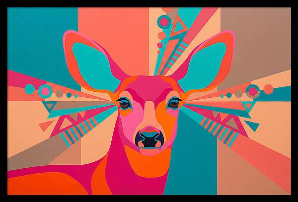 Mule Deer In Vibrant Colors